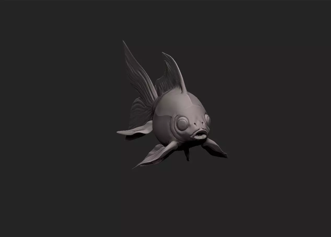 simple goldfish basic figure 3D print model