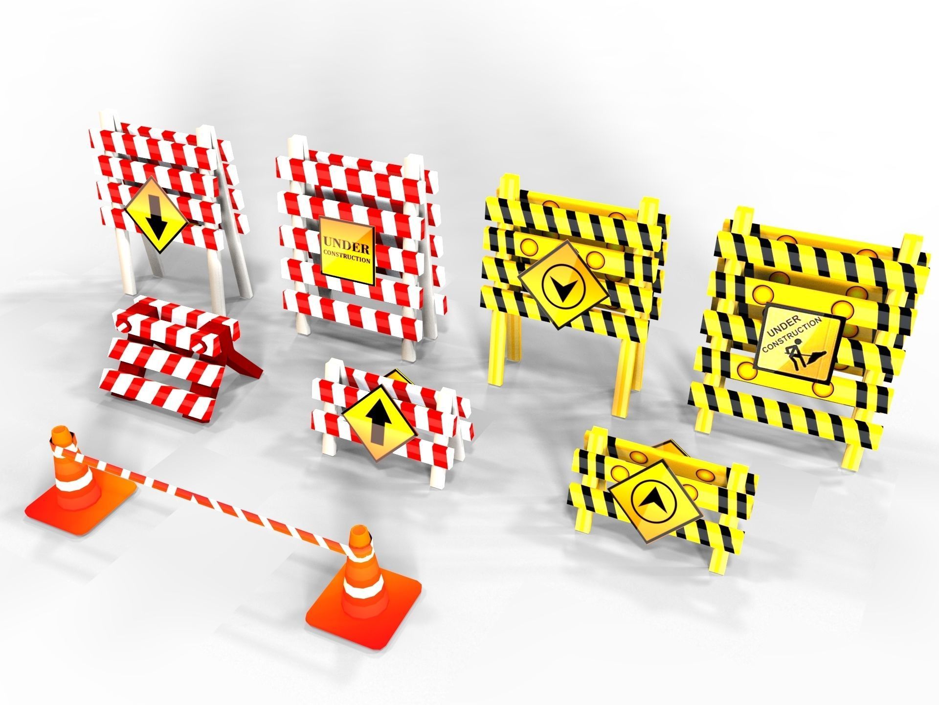 3D City Obstacle  3D model_2