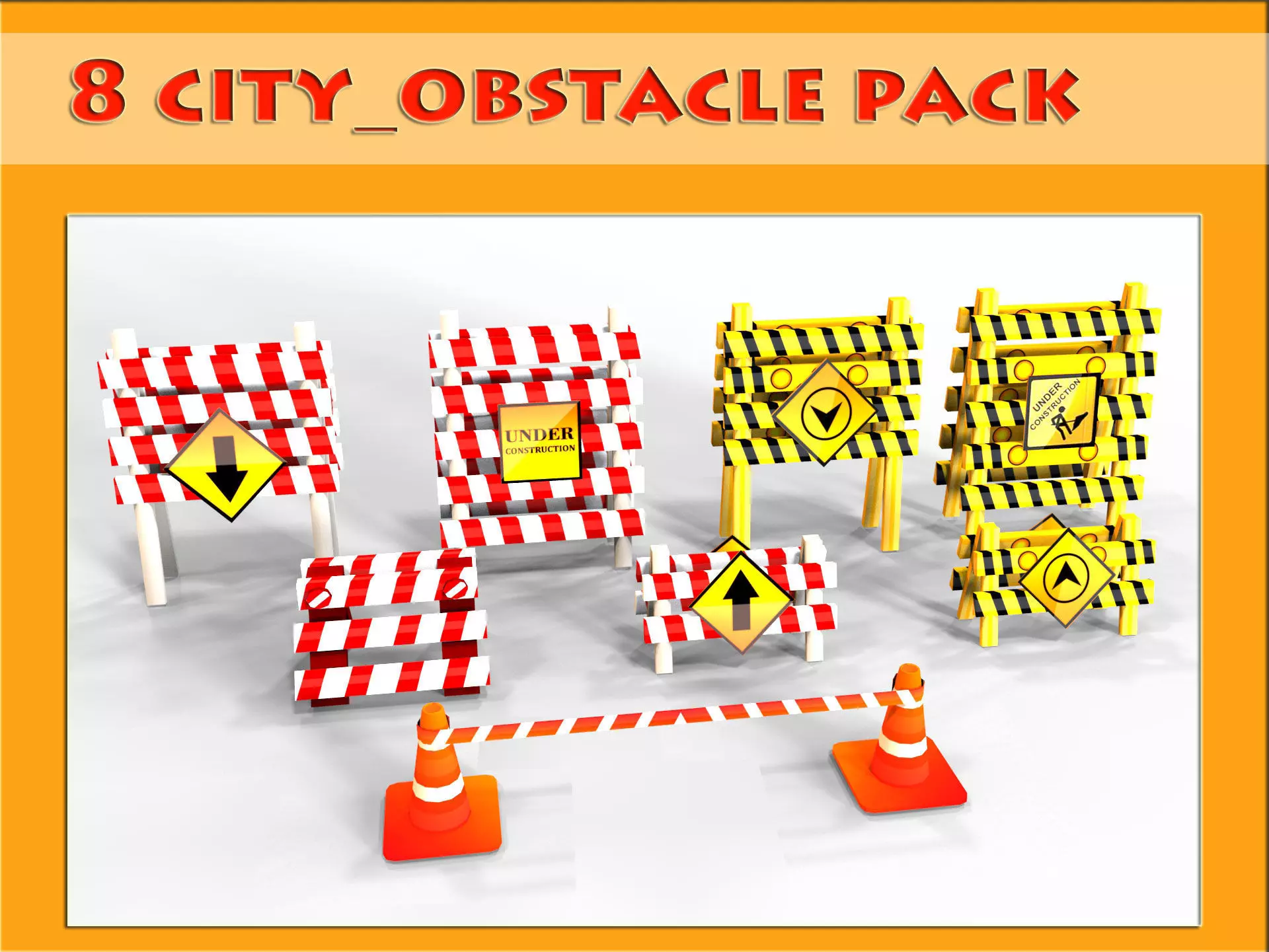 3D City Obstacle  3D model_0