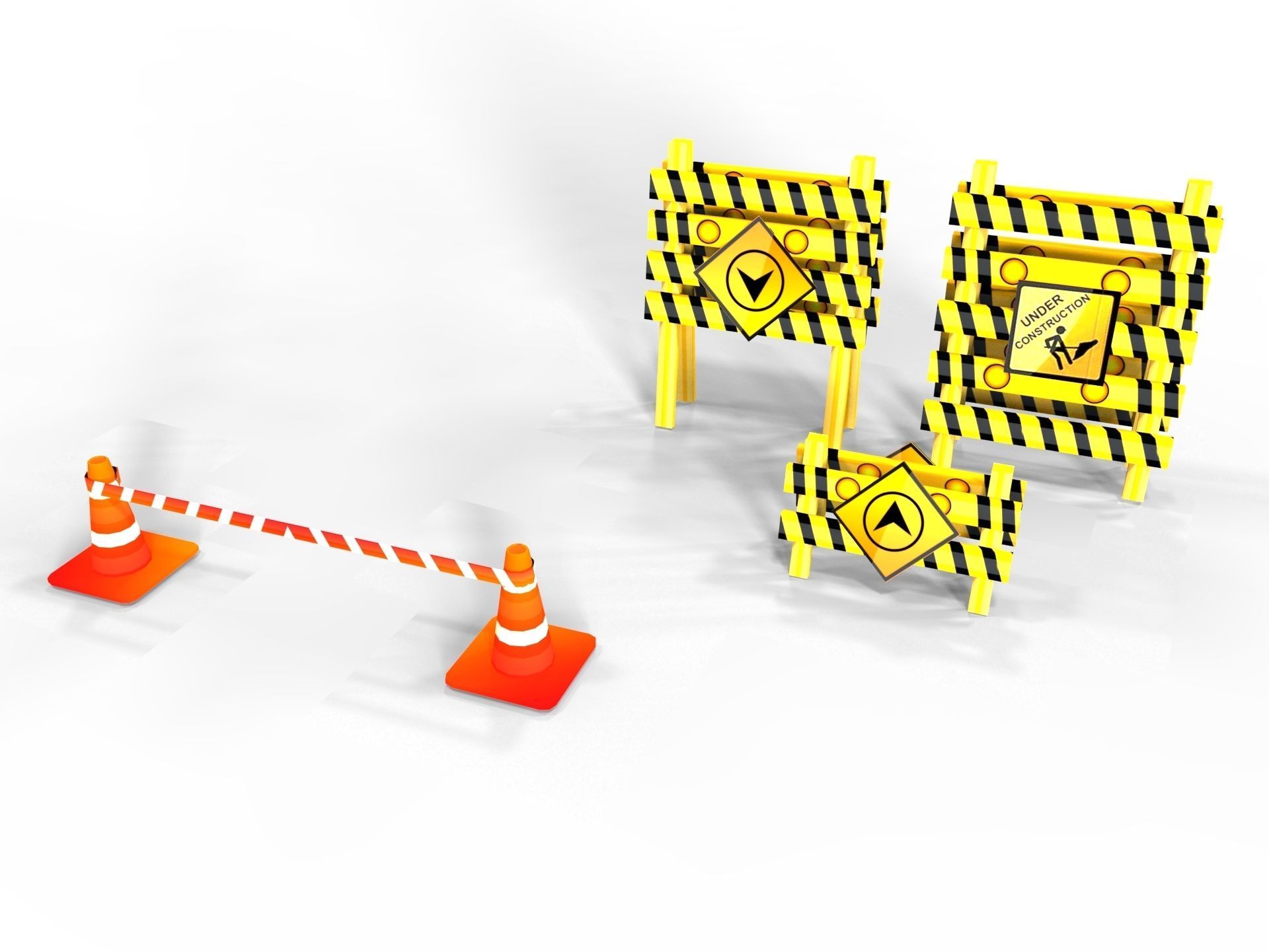 3D City Obstacle  3D model_7