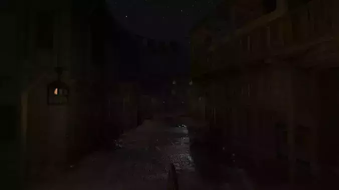 Medieval Town Detail Environment  Low-poly 3D model