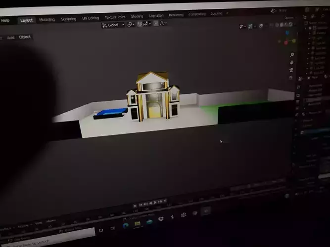 3d model for 3story house 