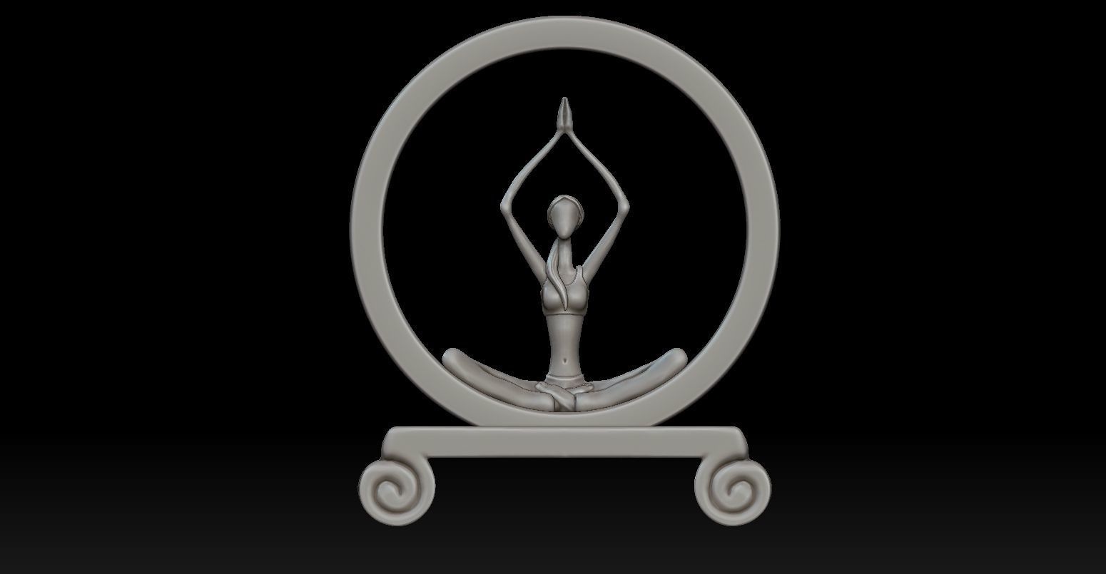 YOGA GIRL STATUE 3D model 3D printable CGTrader