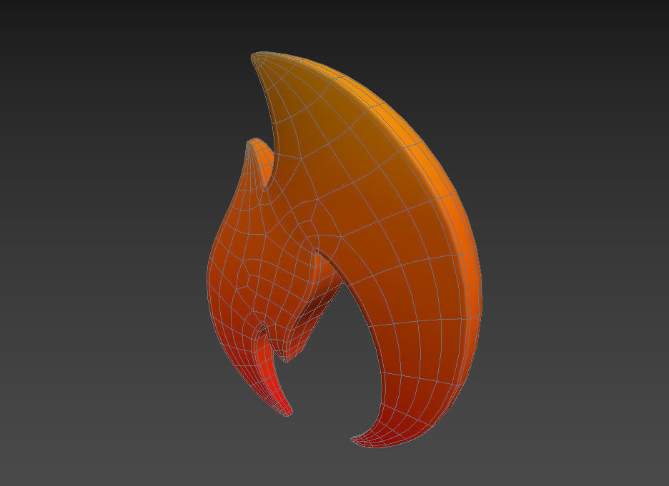 Fire Symbol 3D model_19