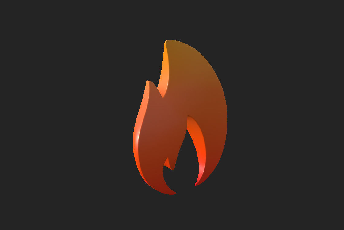 Fire Symbol 3D model_13