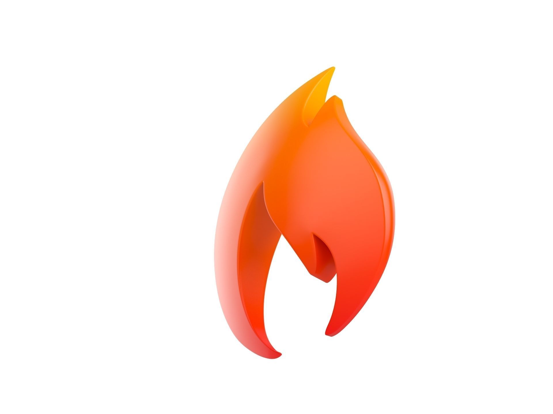 Fire Symbol 3D model_6