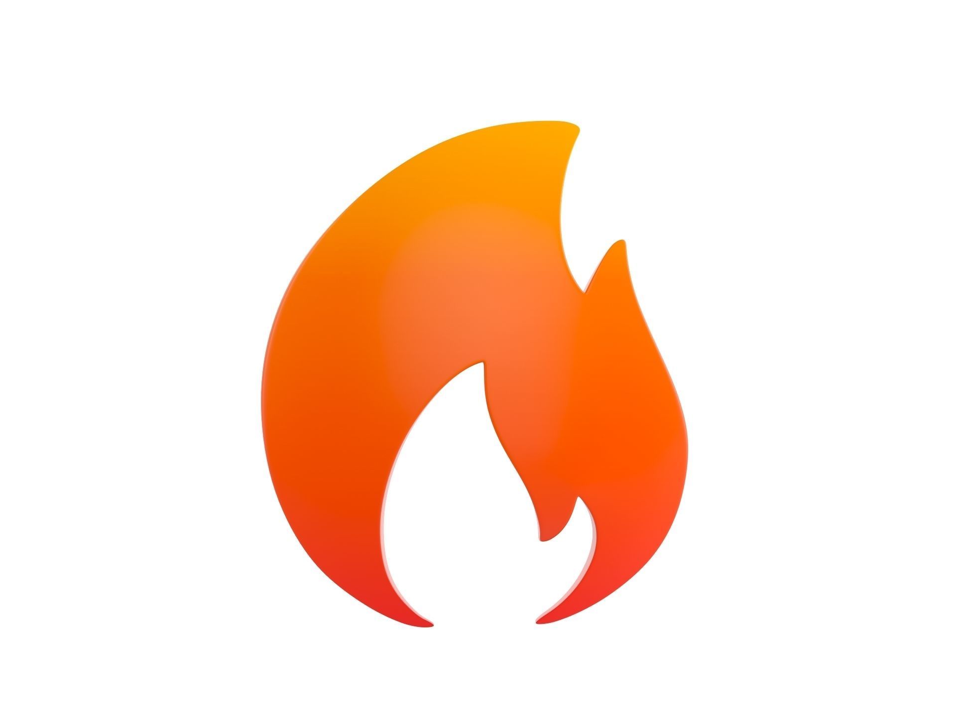Fire Symbol 3D model_1