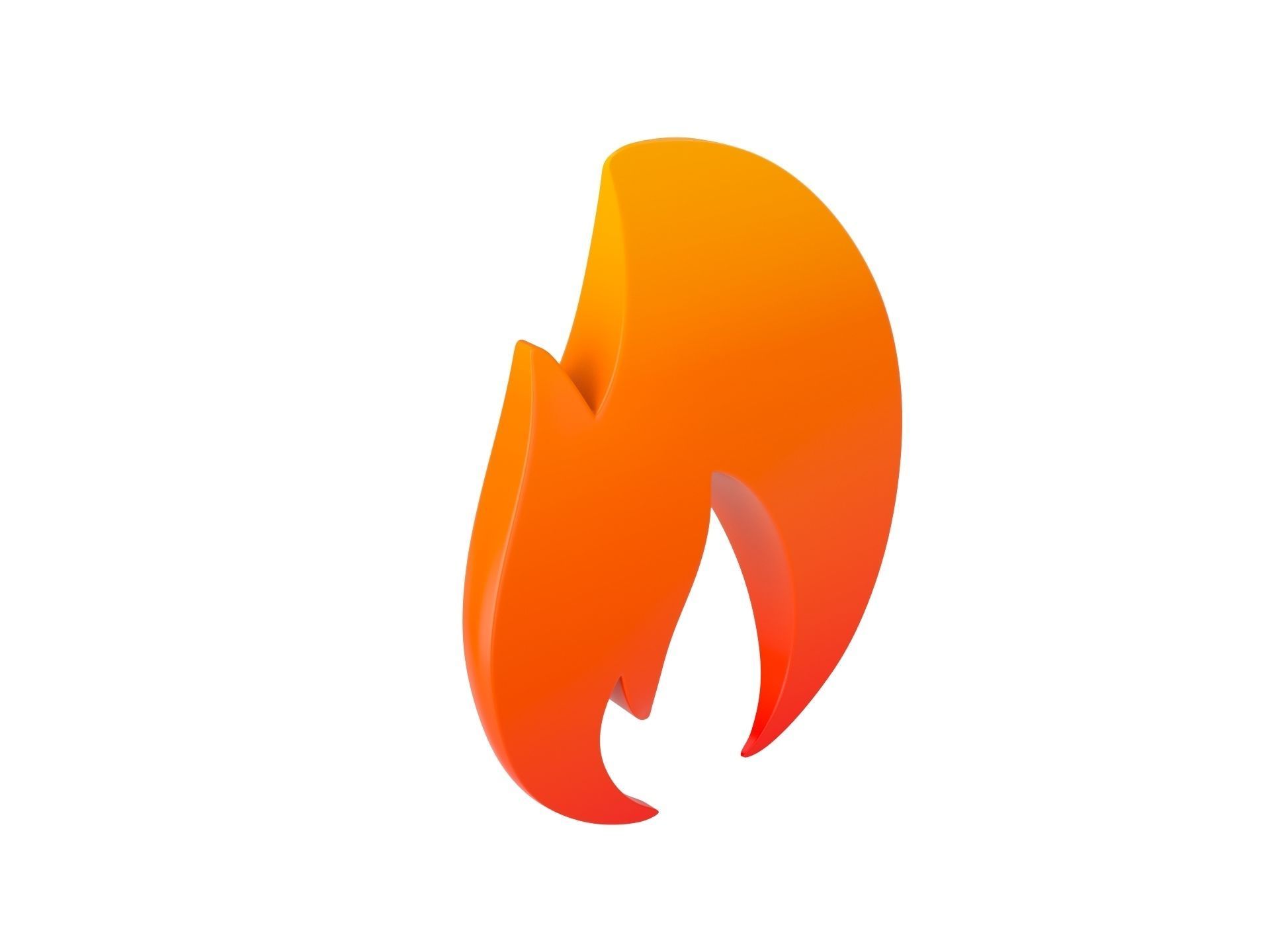 Fire Symbol 3D model_5