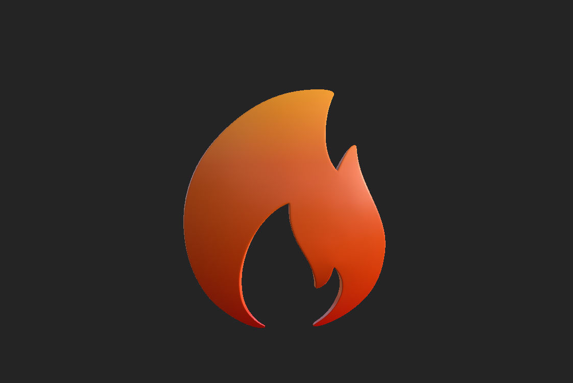 Fire Symbol 3D model_10