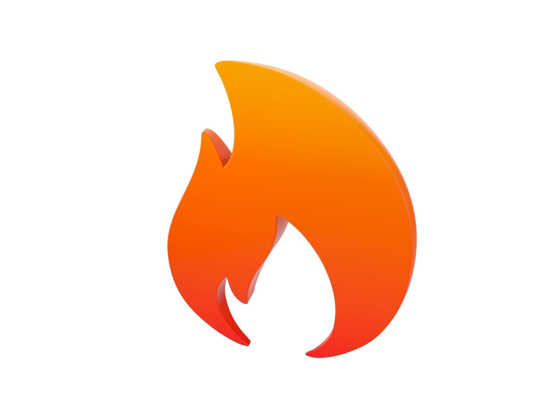 Fire Symbol 3D model_4