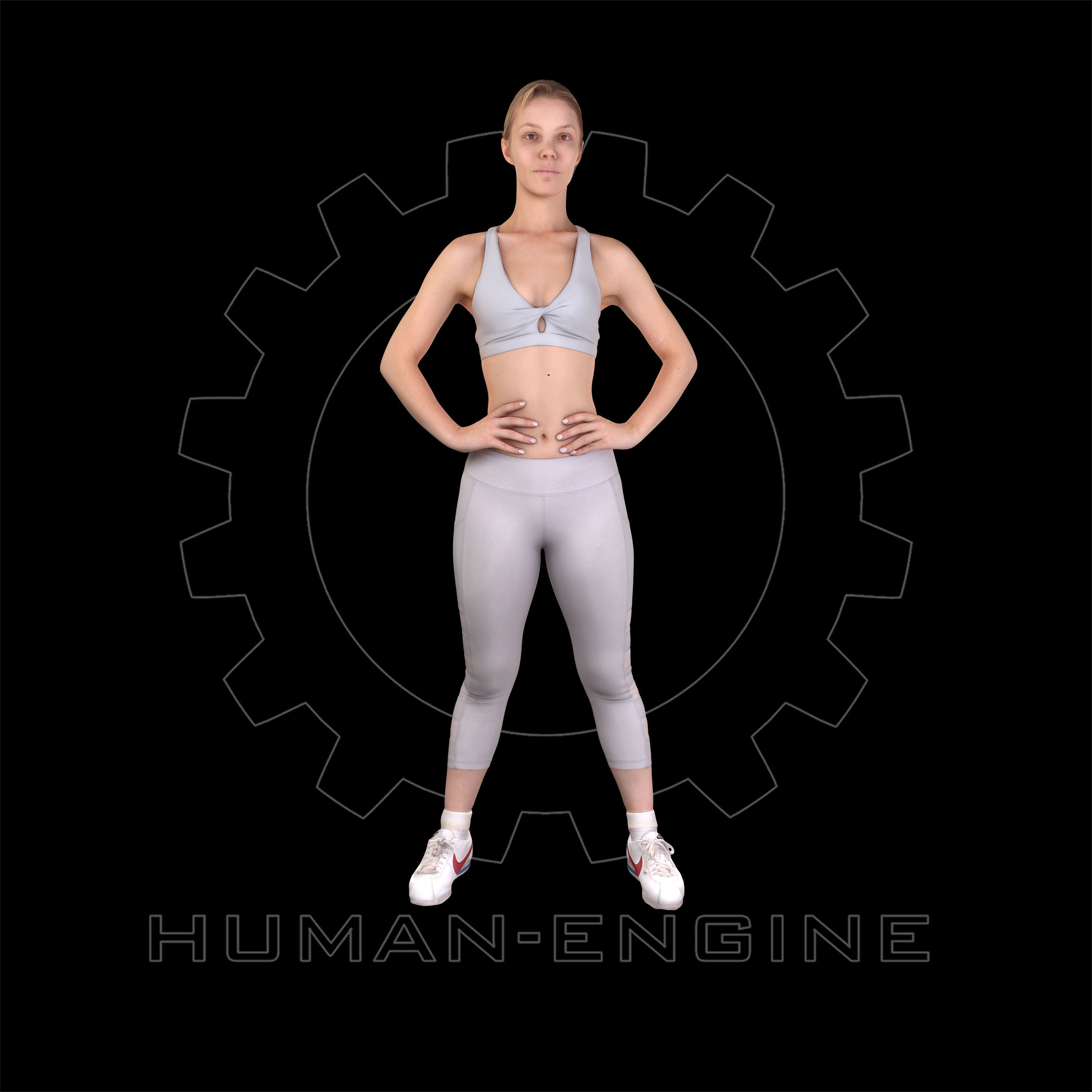 Female Scan - Olga 95 Simple Yoga Pose 3D model_1