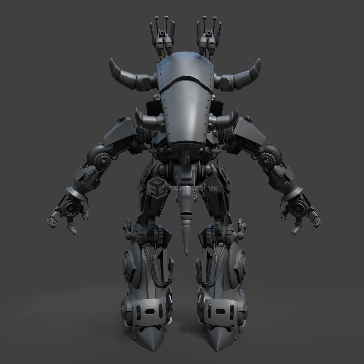Fizza Robo Model- Highpoly 3D model_3