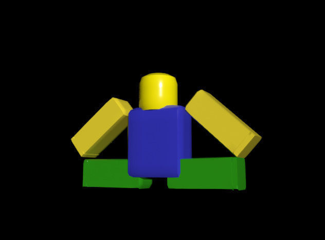 ROBLOX NOOB character normal Free 3D model_2