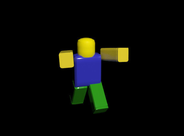 ROBLOX NOOB character normal Free 3D model_1