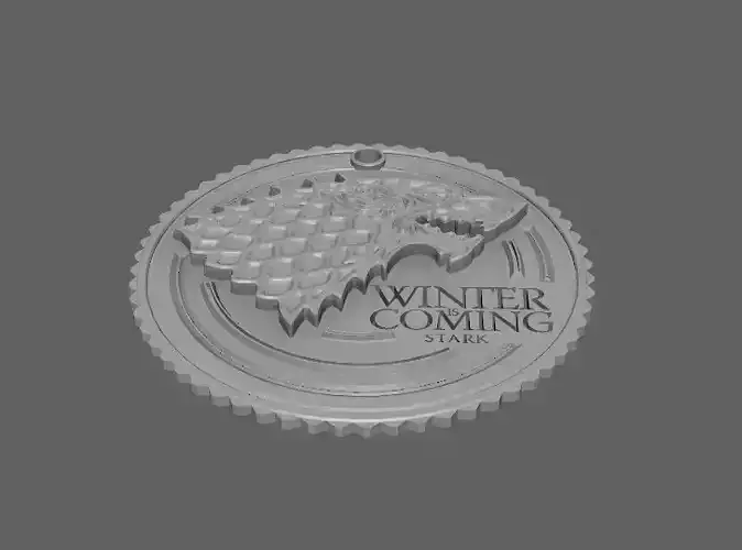 Pendant game of thrones winter coming medal