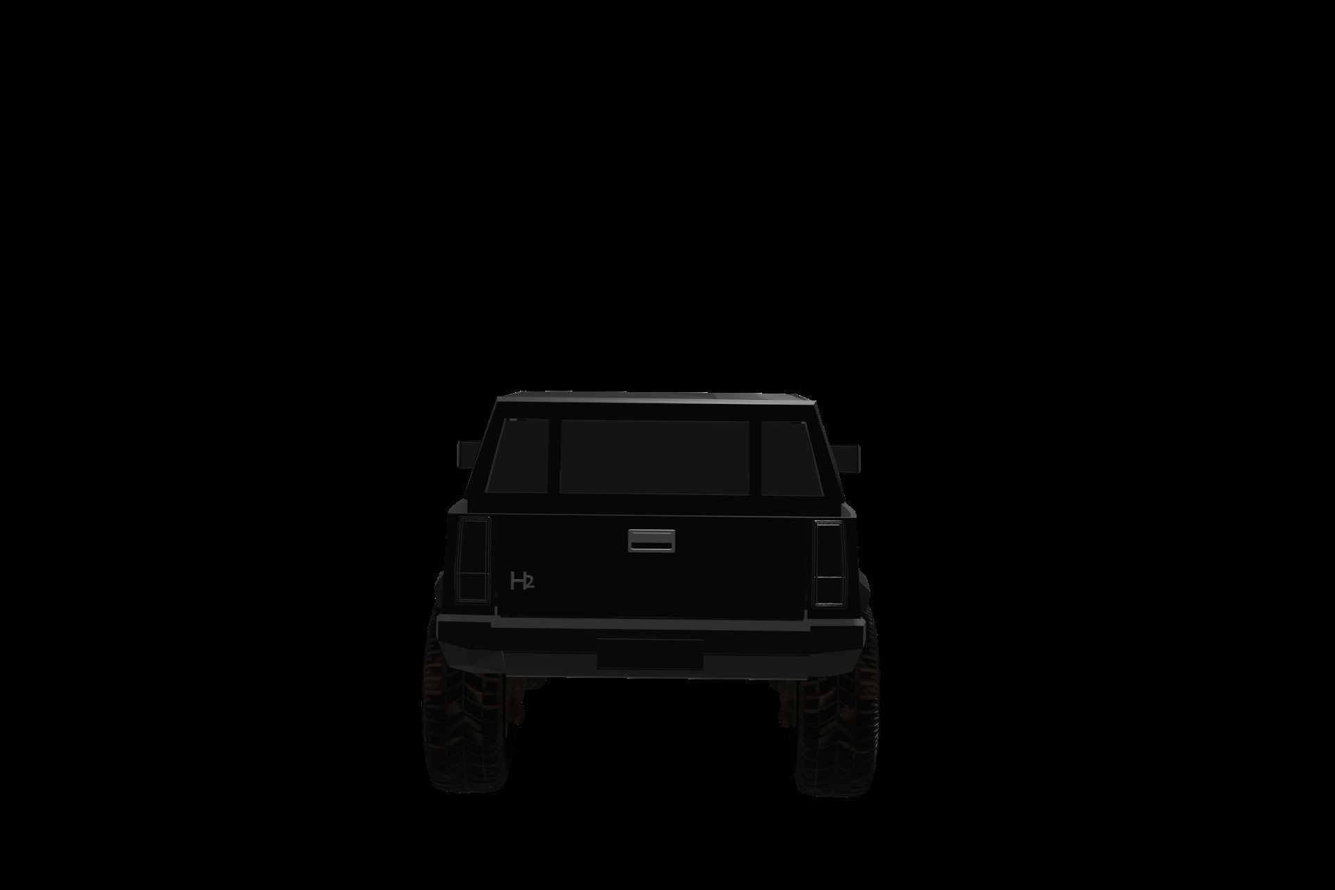 Hummer jeep Low-poly 3D model_8