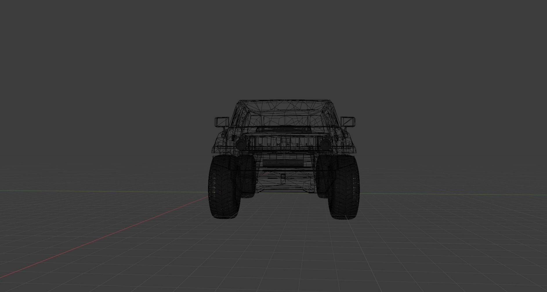 Hummer jeep Low-poly 3D model_17