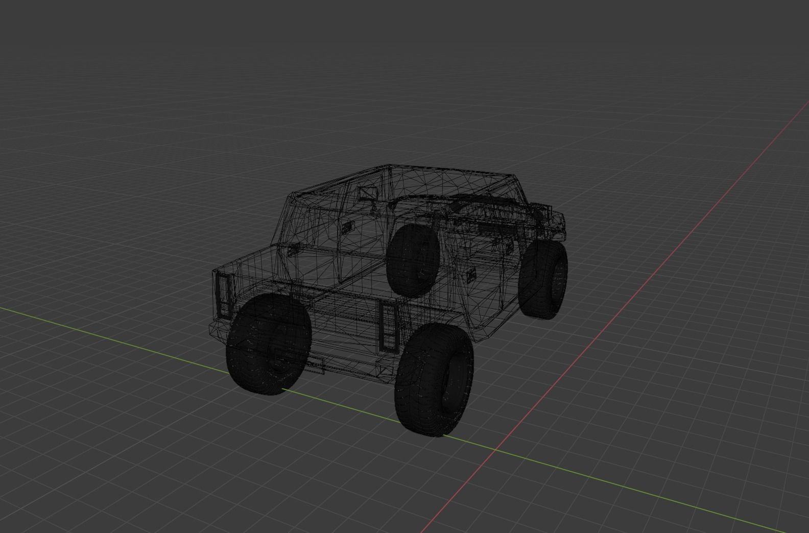 Hummer jeep Low-poly 3D model_11