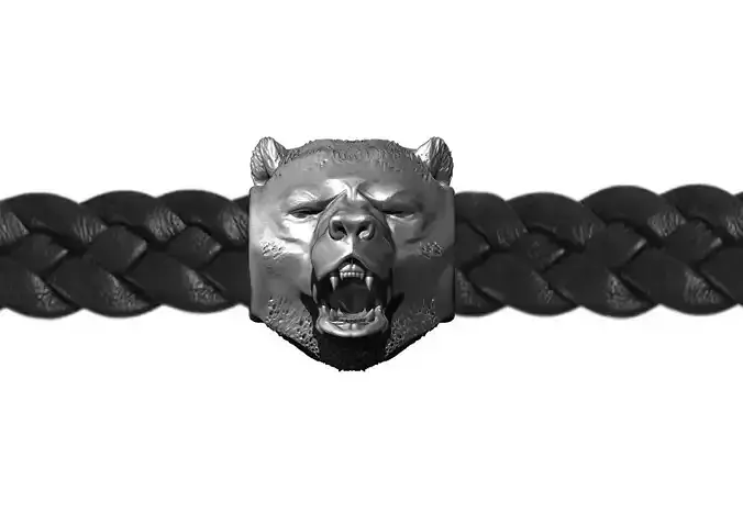 Bracelet Animal roar Bear head Highpoly 