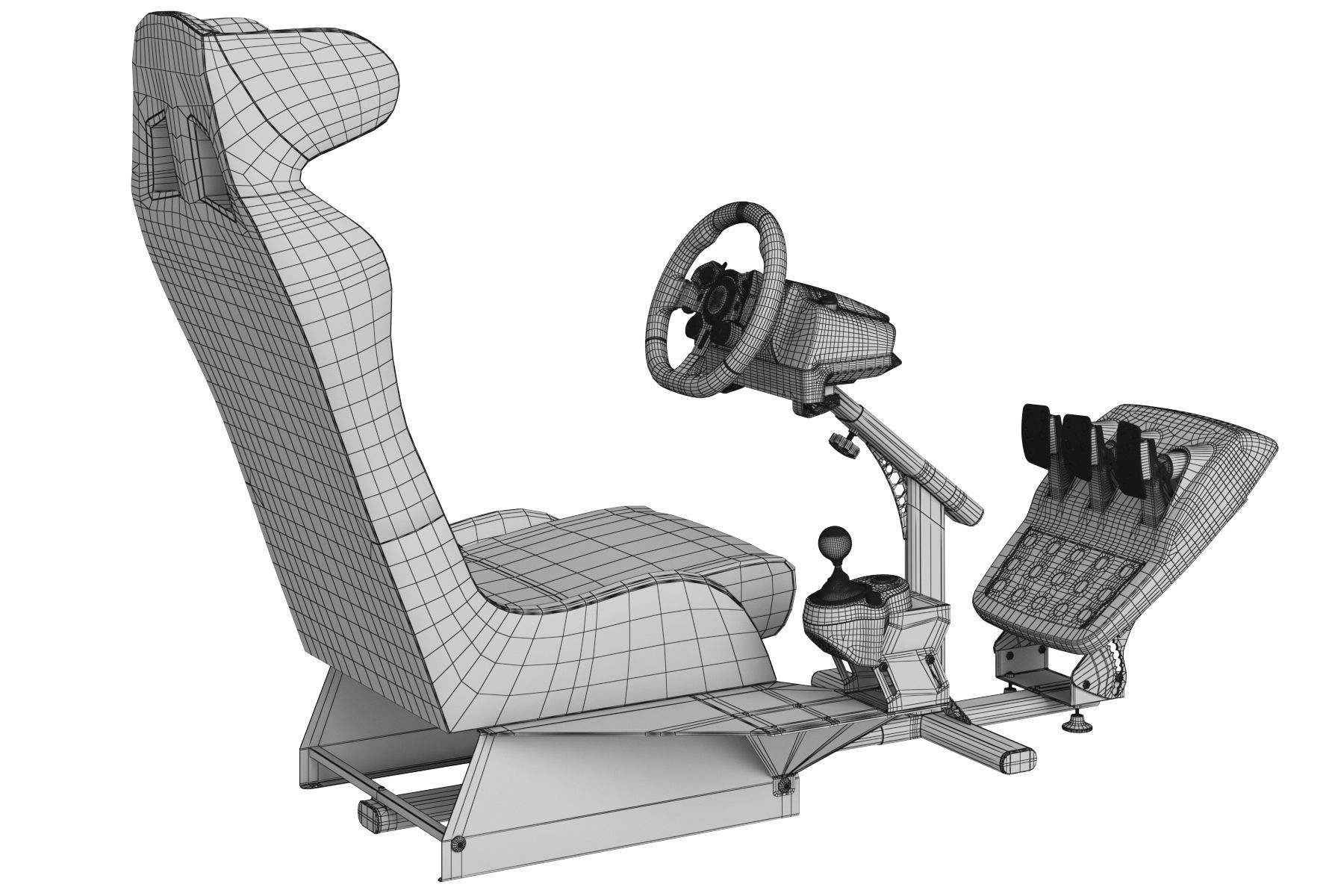 Playseat Evolution Alcantara Pro Racing Simulator Seat 3D Model 3D model_18