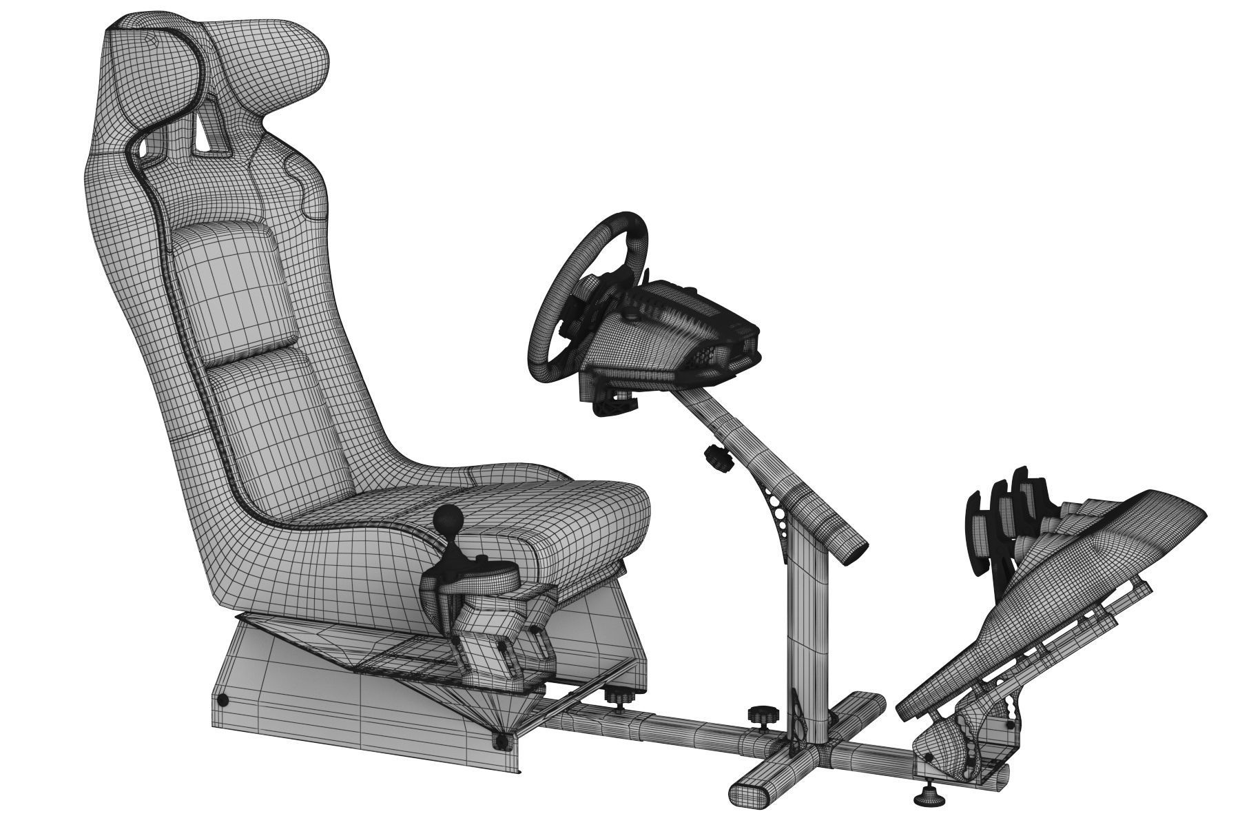 Playseat Evolution Alcantara Pro Racing Simulator Seat 3D Model 3D model_17