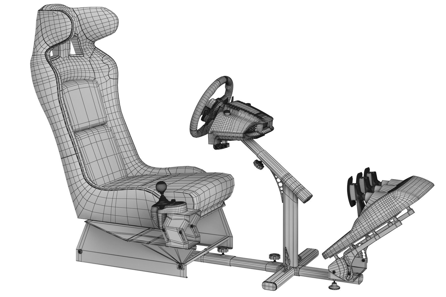 Playseat Evolution Alcantara Pro Racing Simulator Seat 3D Model 3D model_16