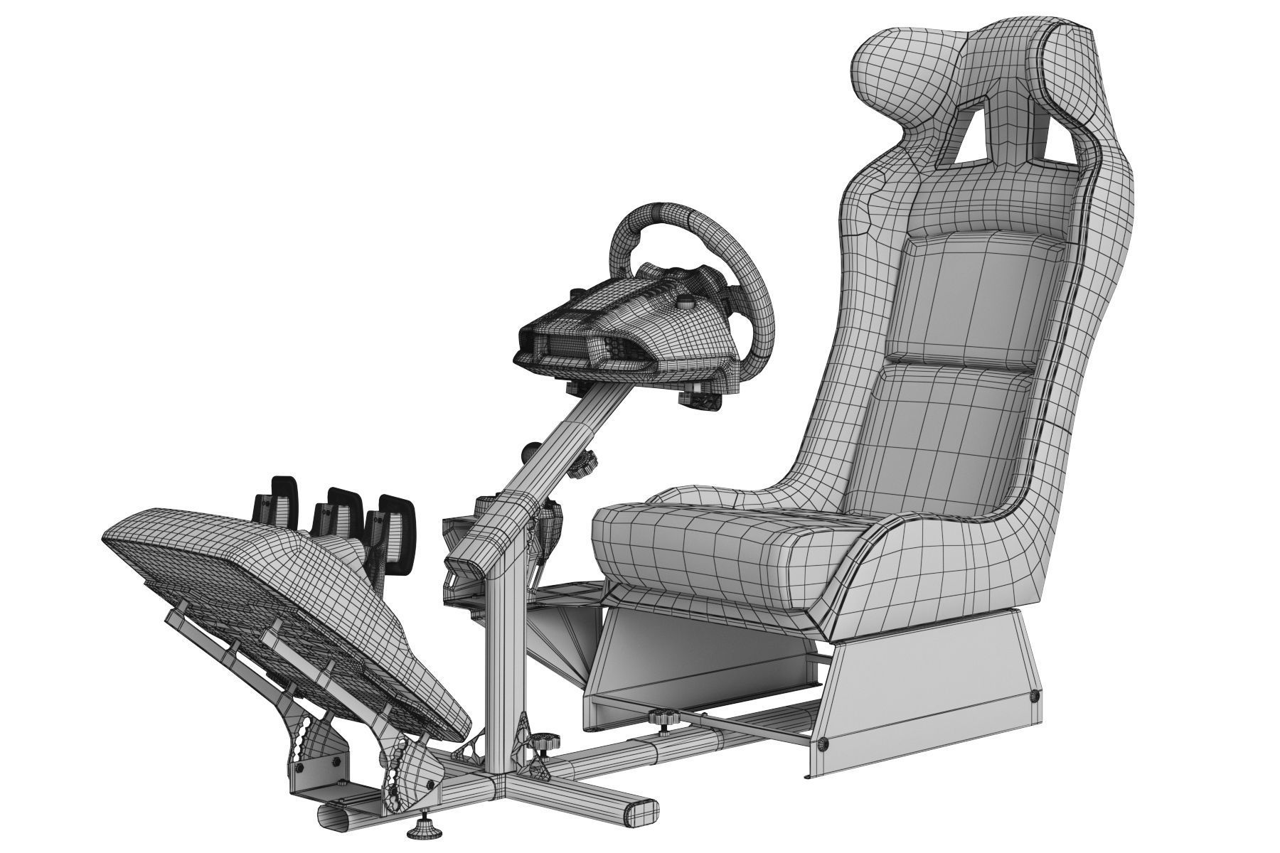 Playseat Evolution Alcantara Pro Racing Simulator Seat 3D Model 3D model_22