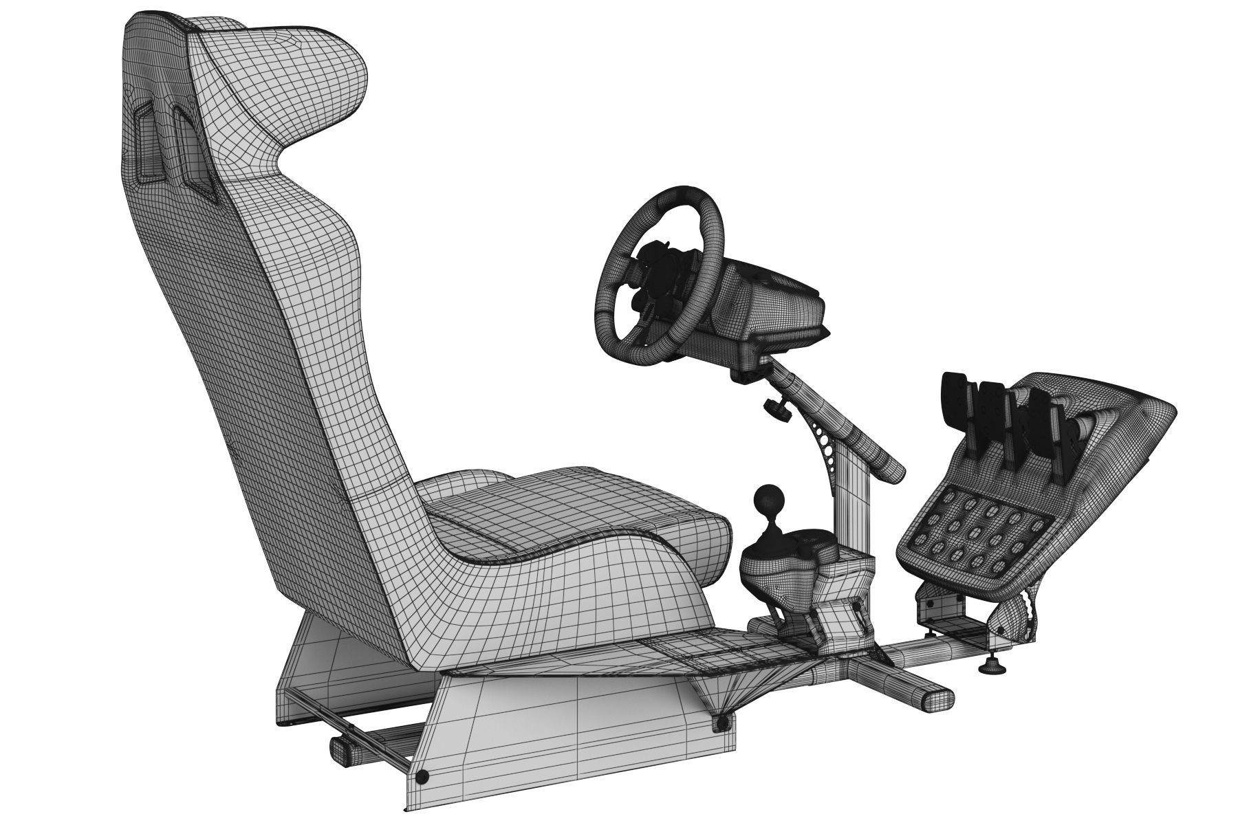Playseat Evolution Alcantara Pro Racing Simulator Seat 3D Model 3D model_19
