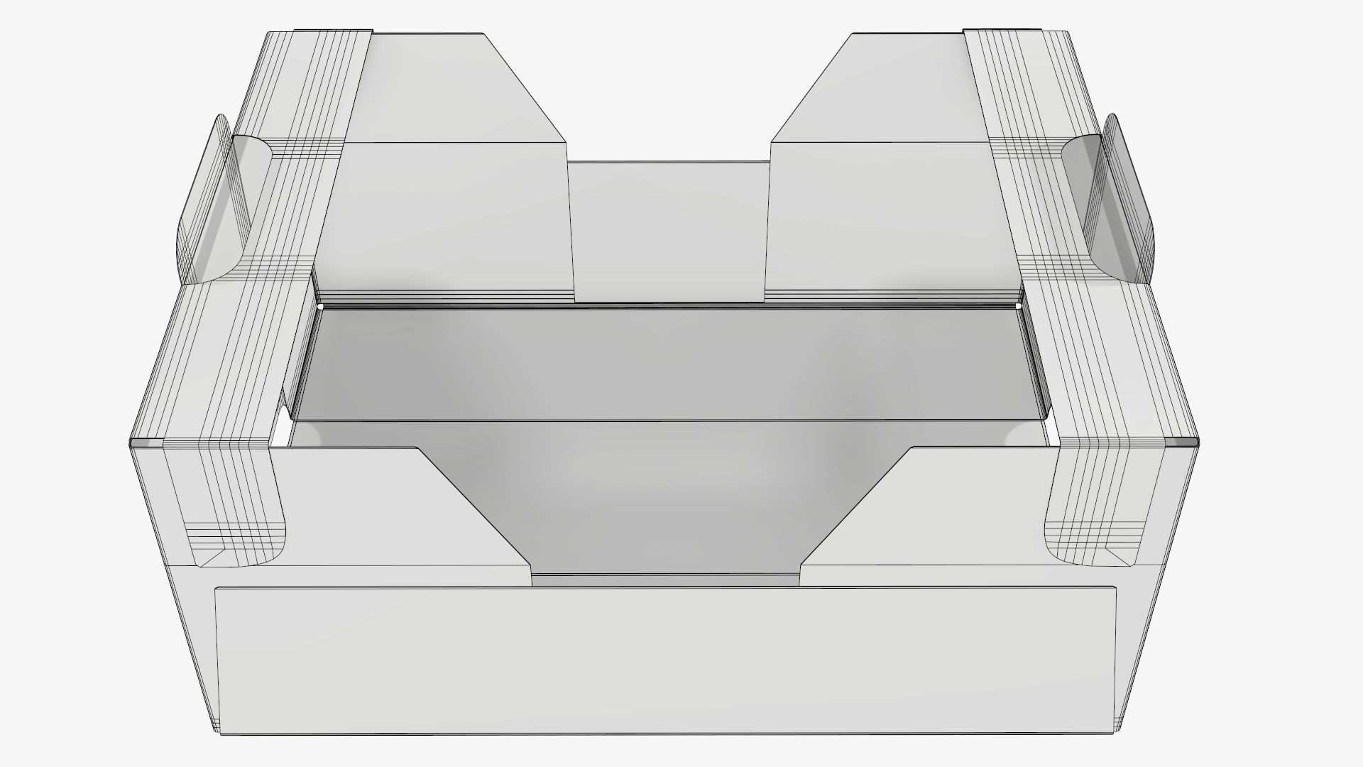 Retail cardboard tray box 01 Low-poly 3D model_6