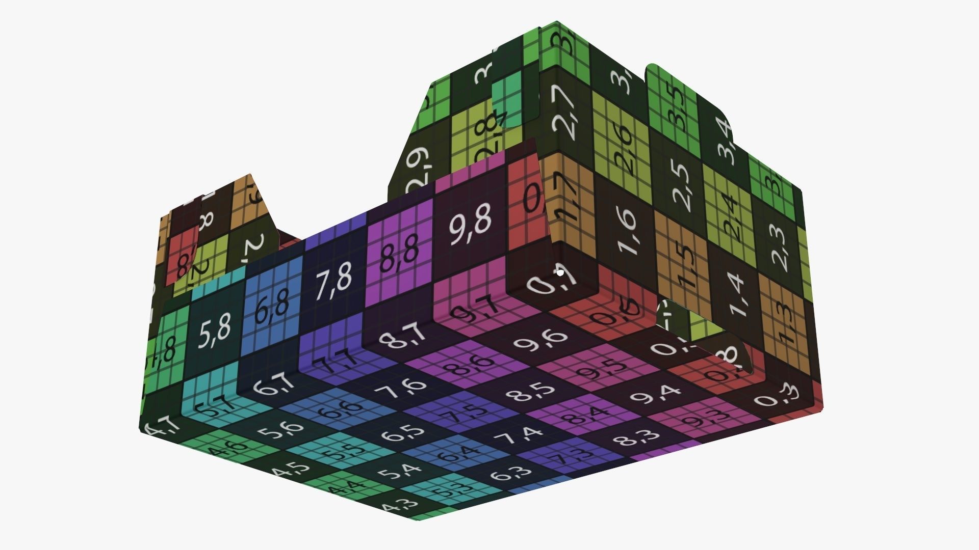 Retail cardboard tray box 01 Low-poly 3D model_14