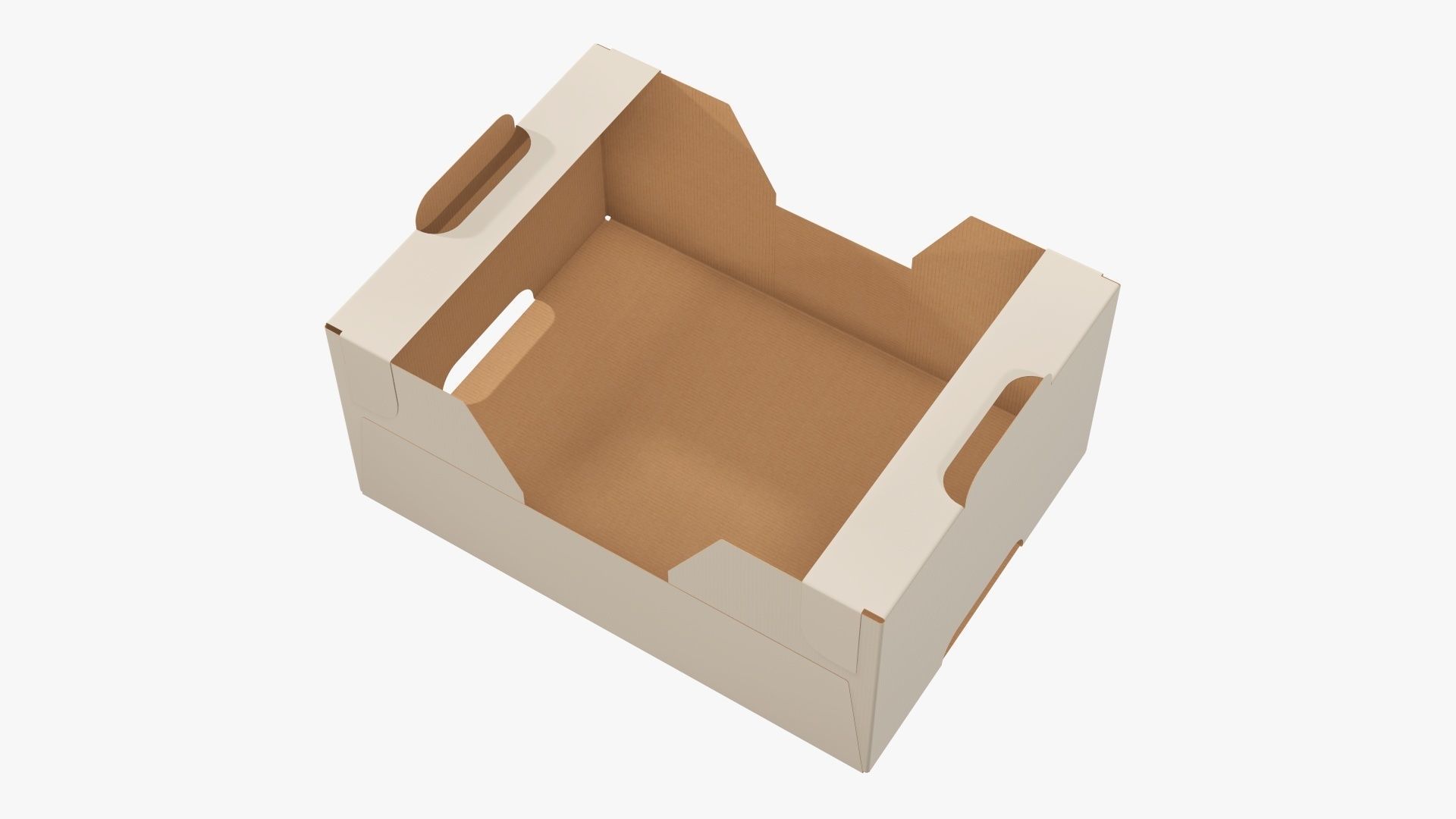 Retail cardboard tray box 01 Low-poly 3D model_2