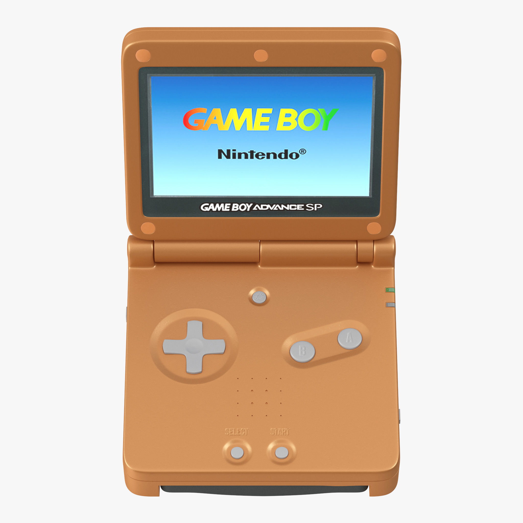 Game Boy Advance SP orange 3D model_9