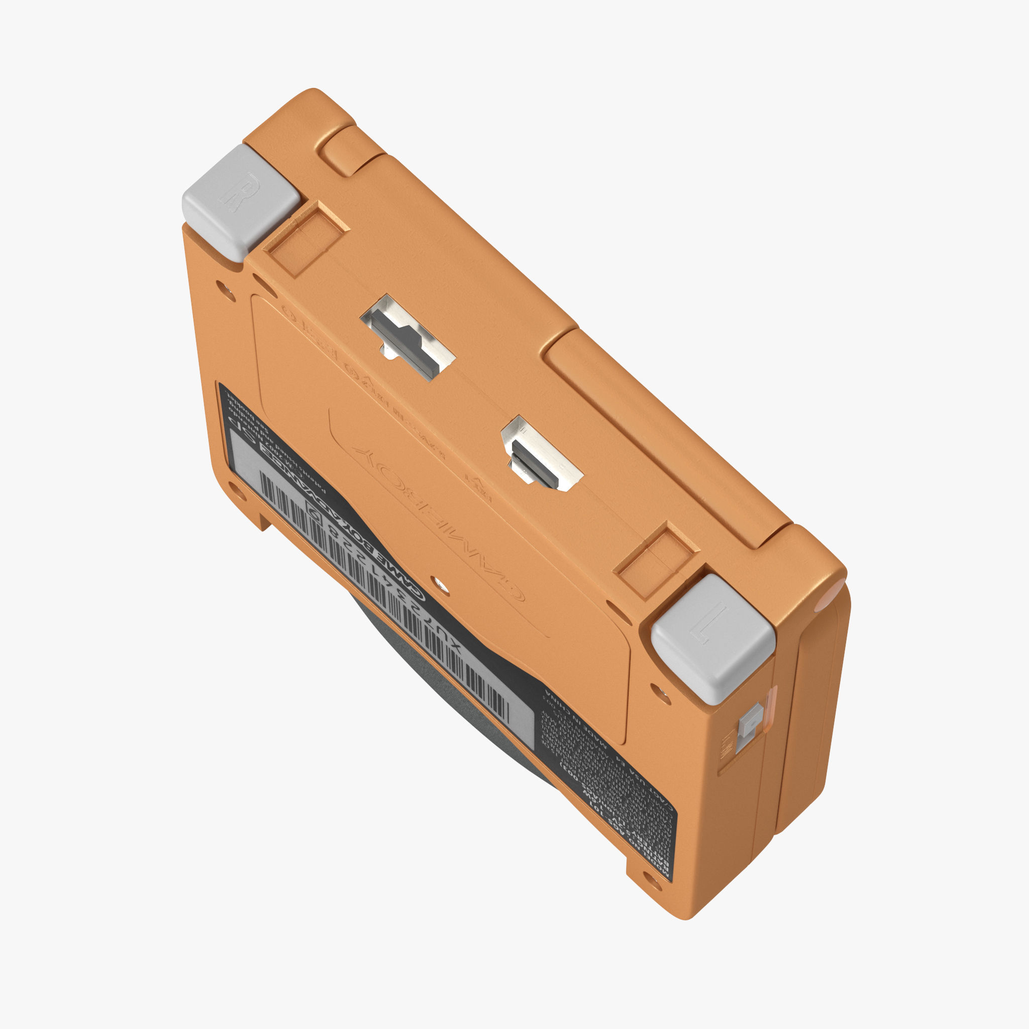 Game Boy Advance SP orange 3D model_20