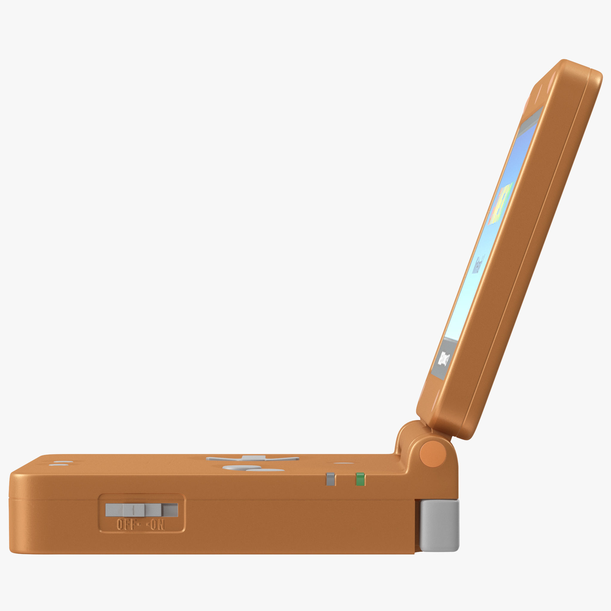 Game Boy Advance SP orange 3D model_16