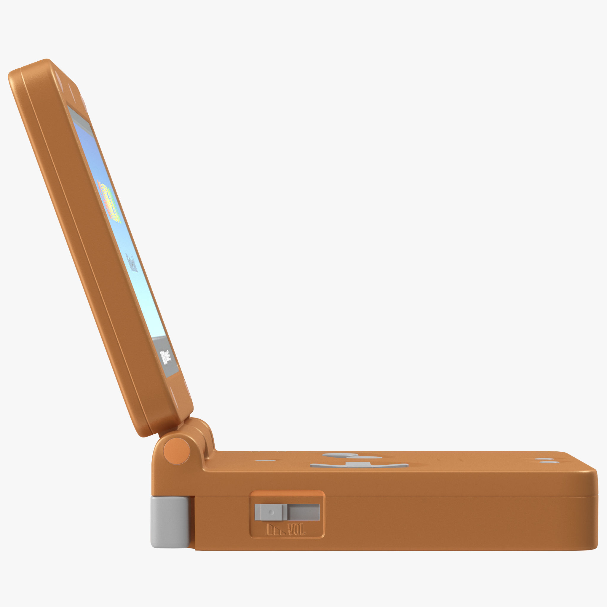 Game Boy Advance SP orange 3D model_11