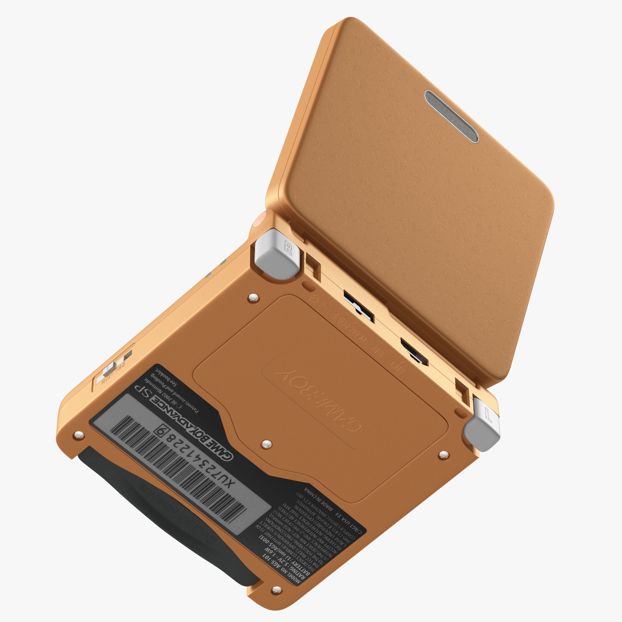 Game Boy Advance SP orange 3D model_17