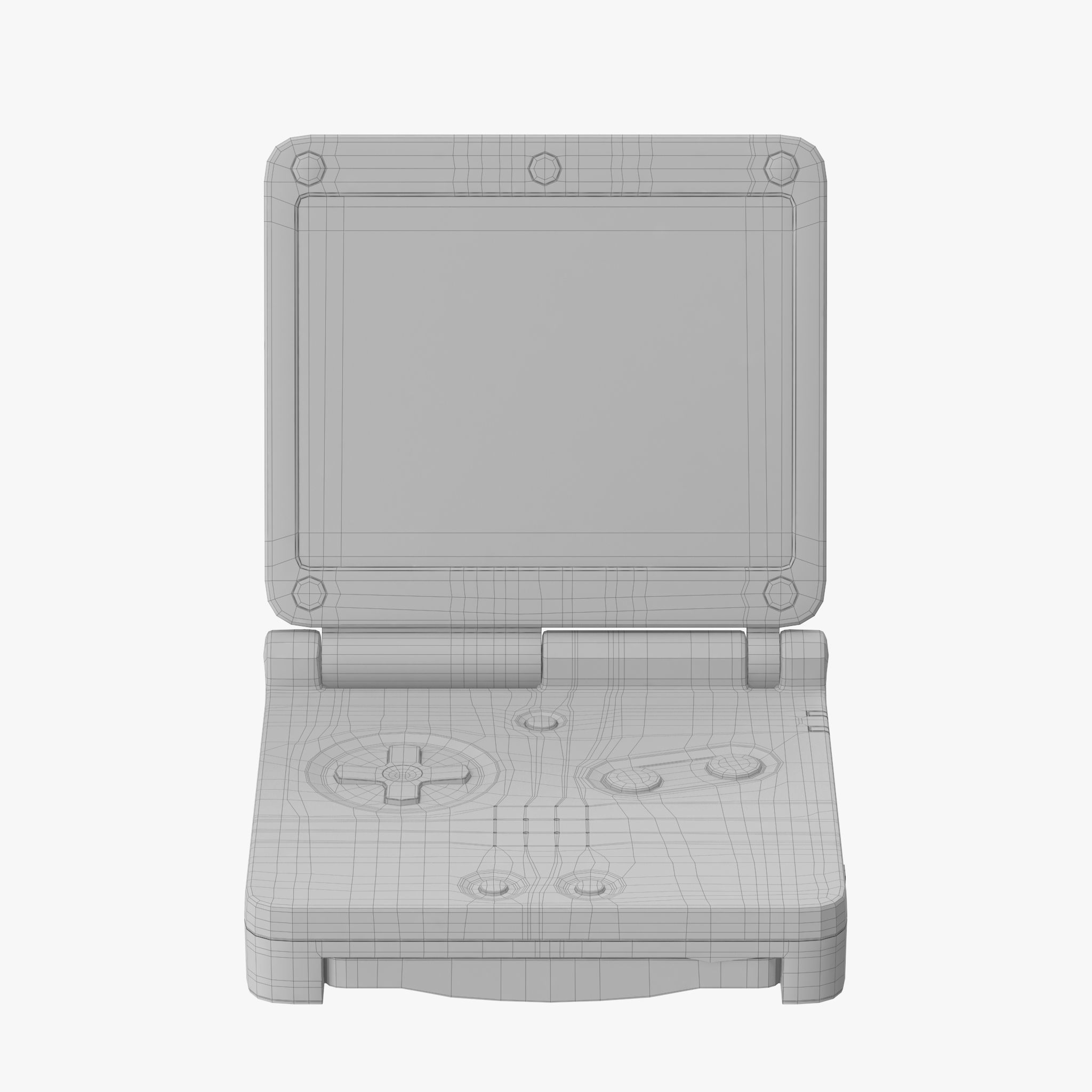 Game Boy Advance SP orange 3D model_31
