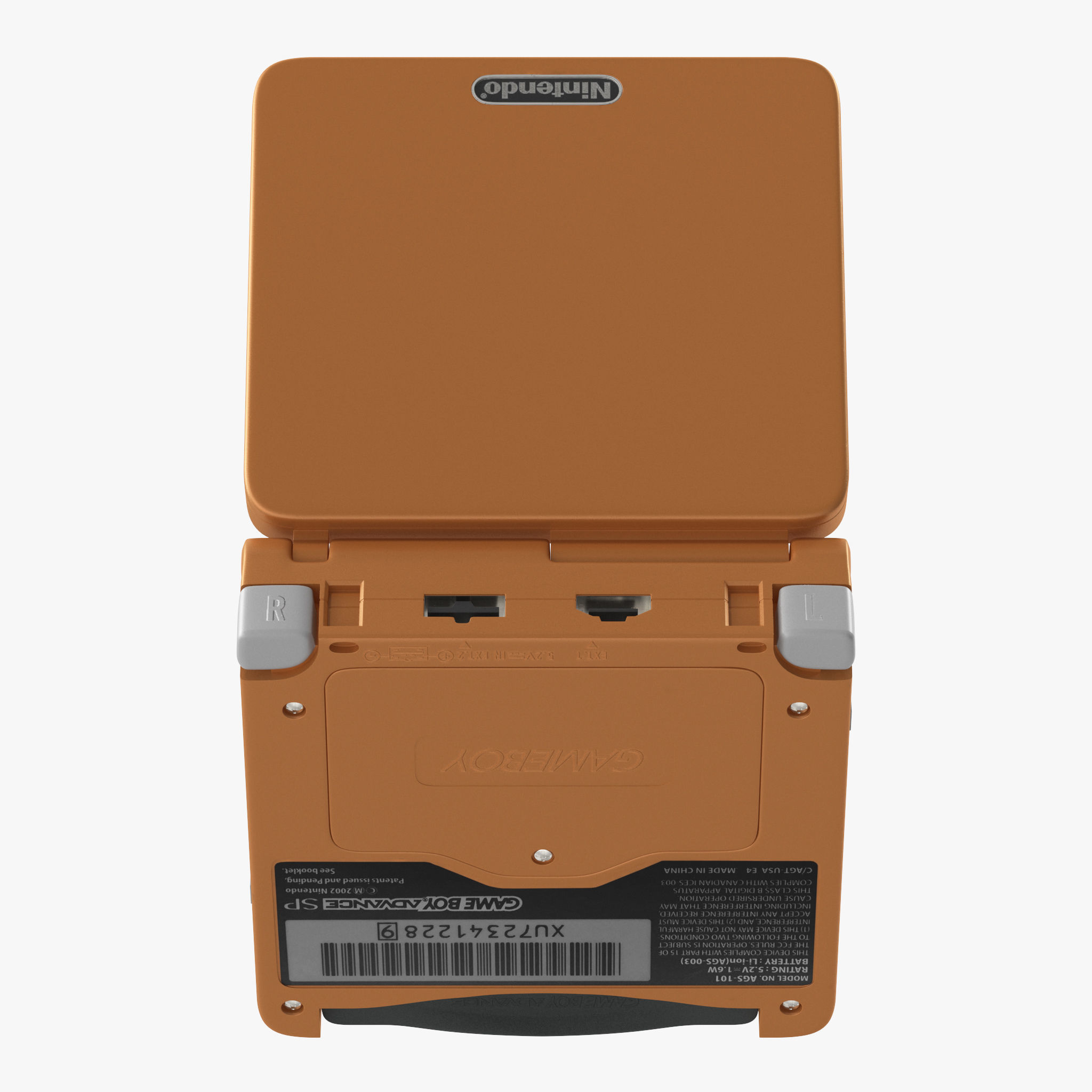 Game Boy Advance SP orange 3D model_5