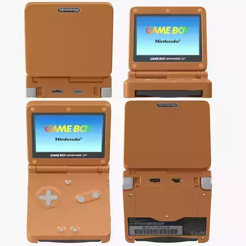 Game Boy Advance SP orange 3D model