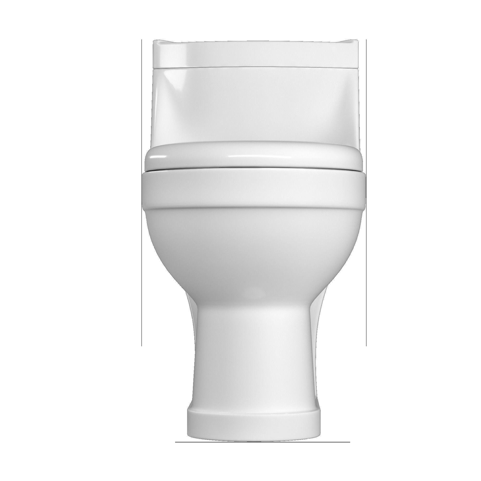 One piece EWC toilet 3D model Modeled in 3ds max 3D model_5
