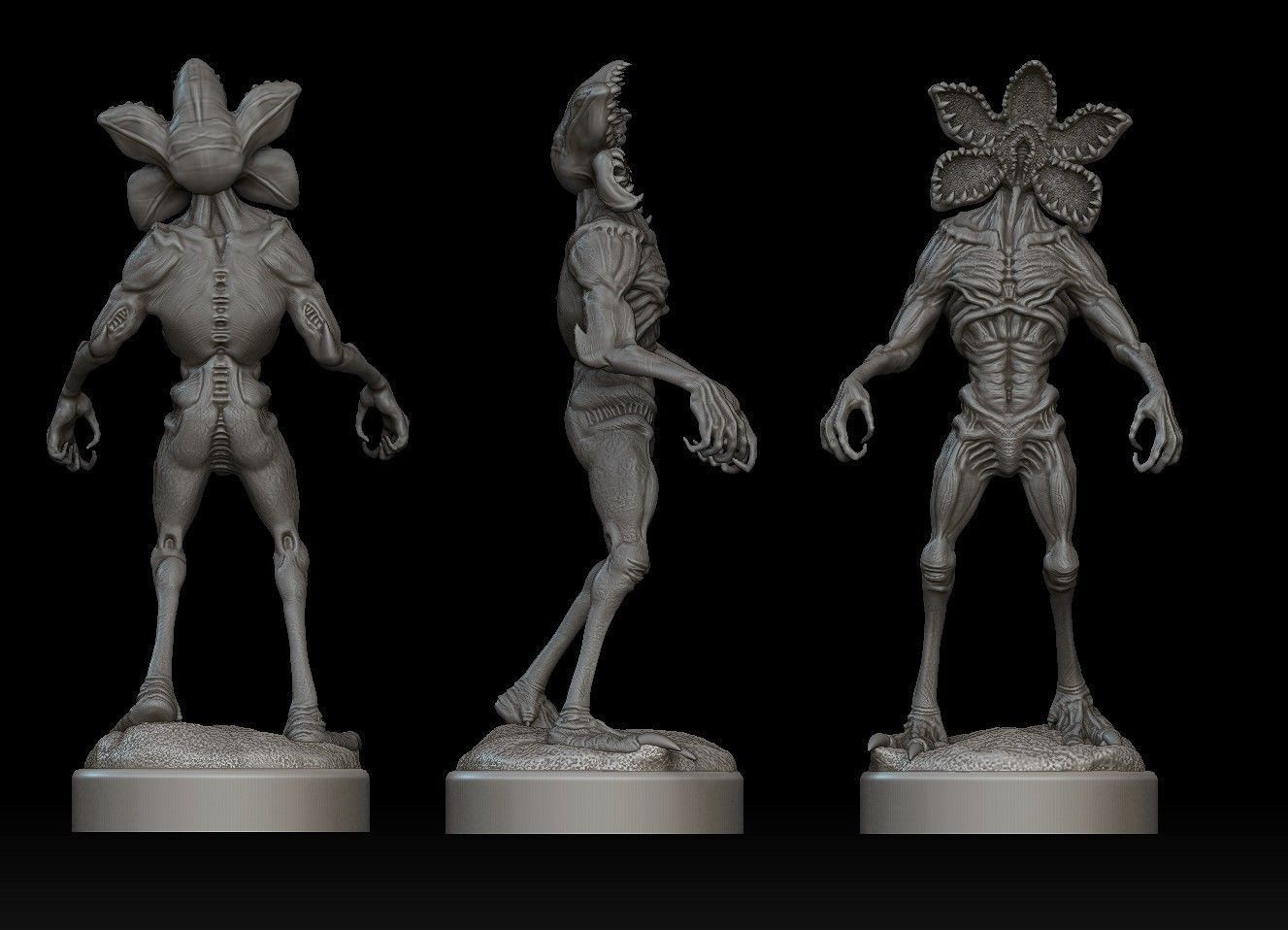 Demogorgon statue Stranger Things Series 3D print model_2