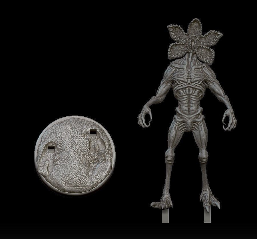 Demogorgon statue Stranger Things Series 3D print model_3
