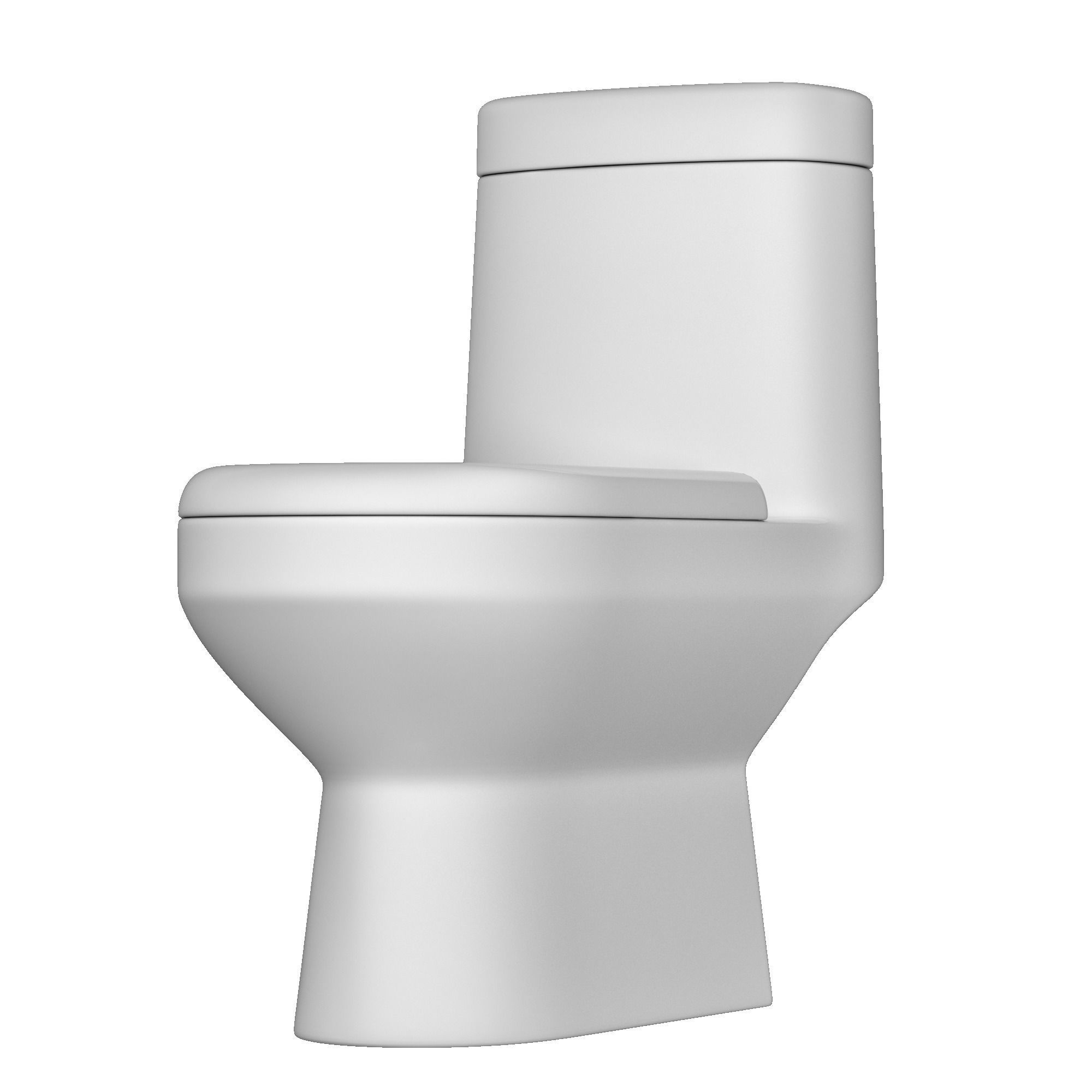 One piece EWC toilet 3D model Modeled in 3ds max 3D model_4