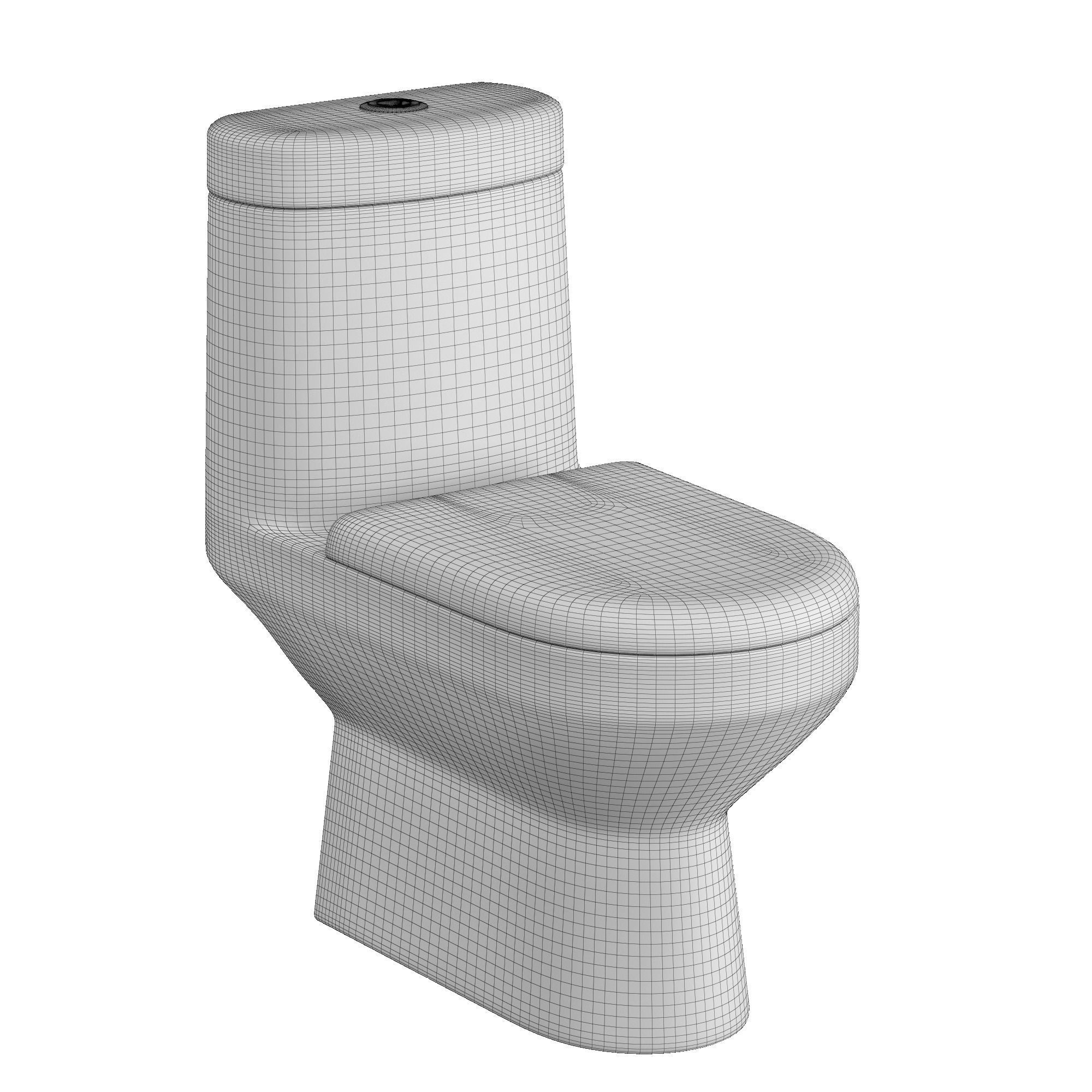 One piece EWC toilet 3D model Modeled in 3ds max 3D model_6