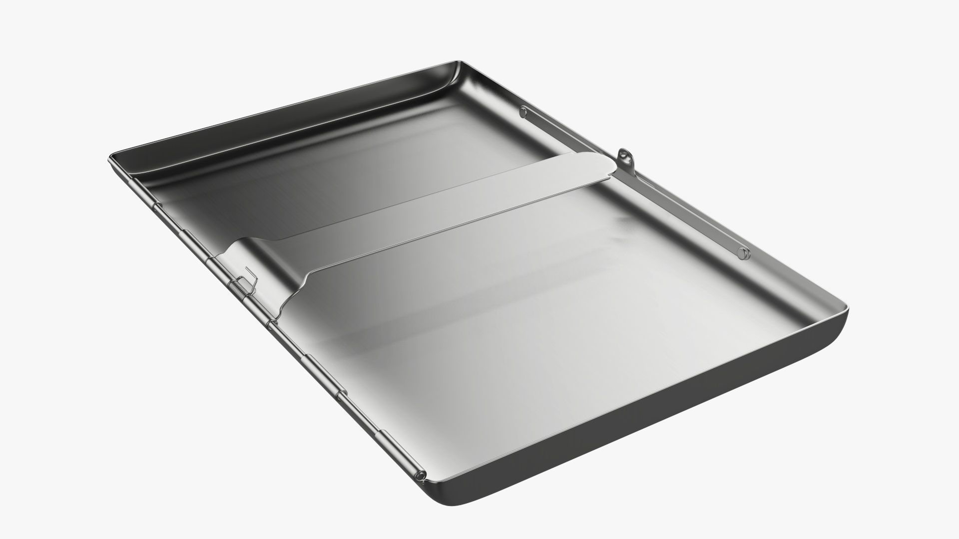 Cigarette metal case box 02 closed 3D model_4