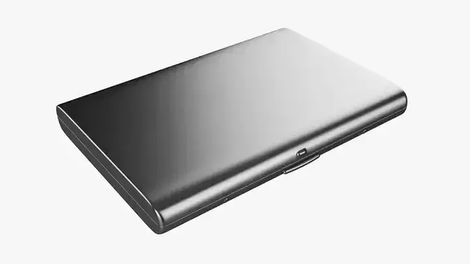 Cigarette metal case box 02 closed