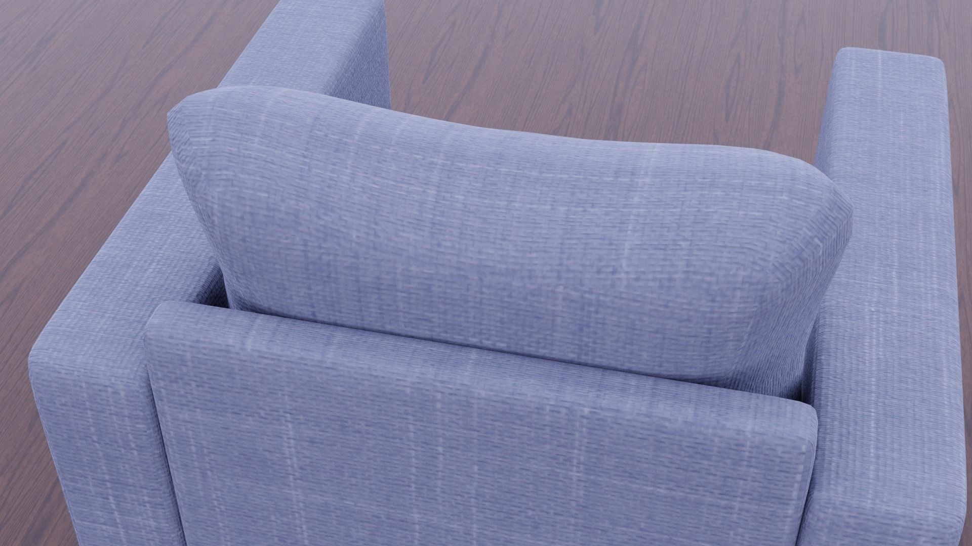 Armchair chair Low-poly 3D model_15