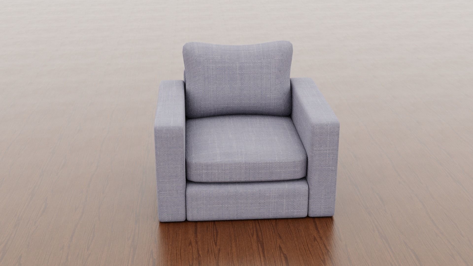Armchair chair Low-poly 3D model_2