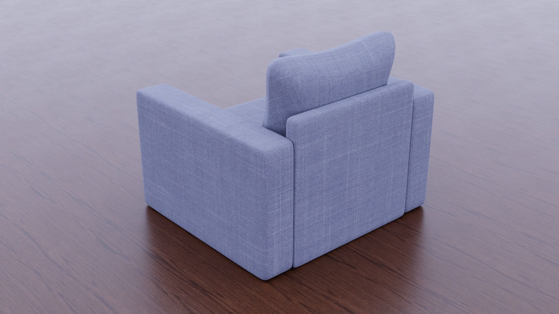 Armchair chair Low-poly 3D model_4