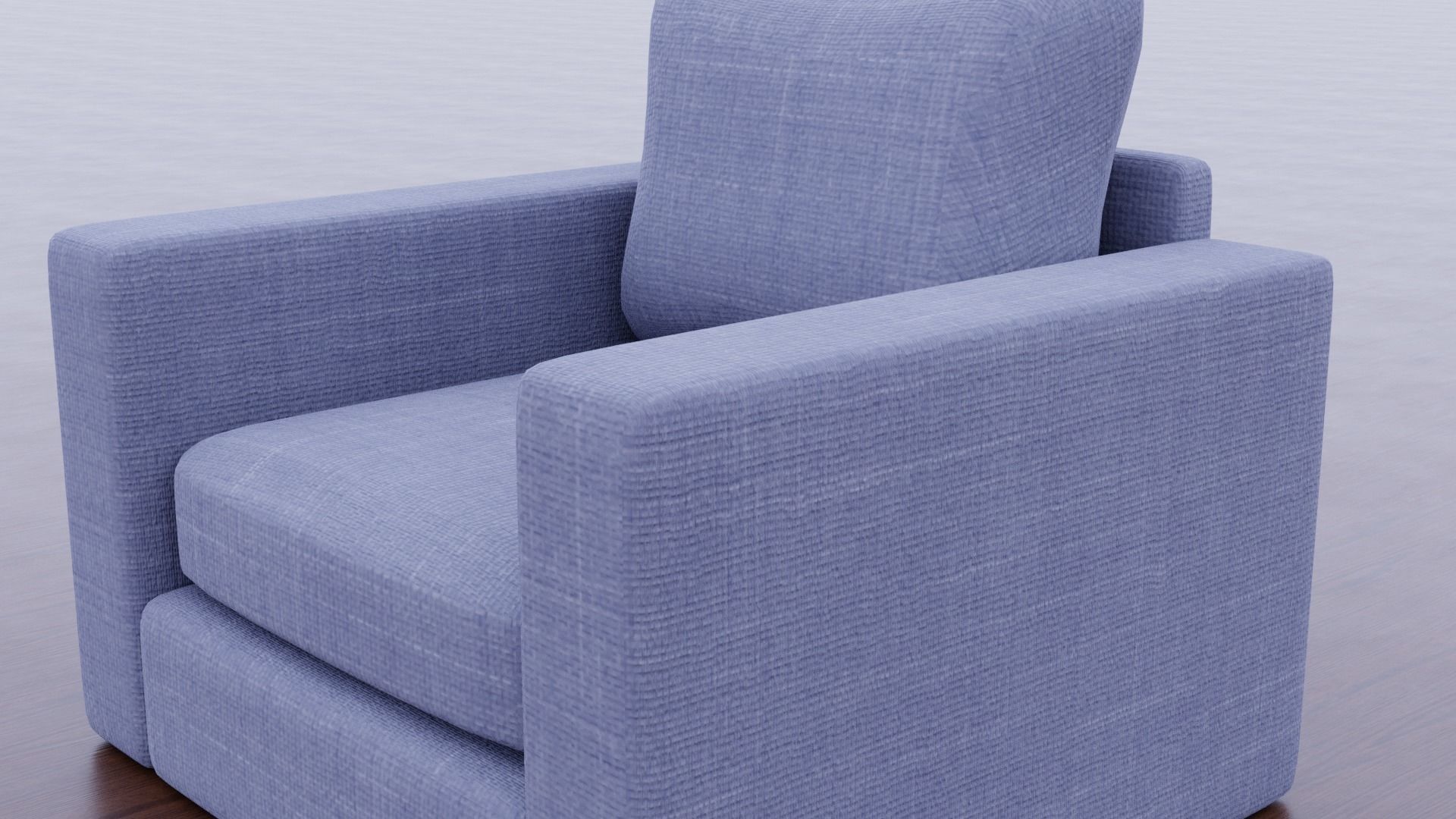 Armchair chair Low-poly 3D model_12